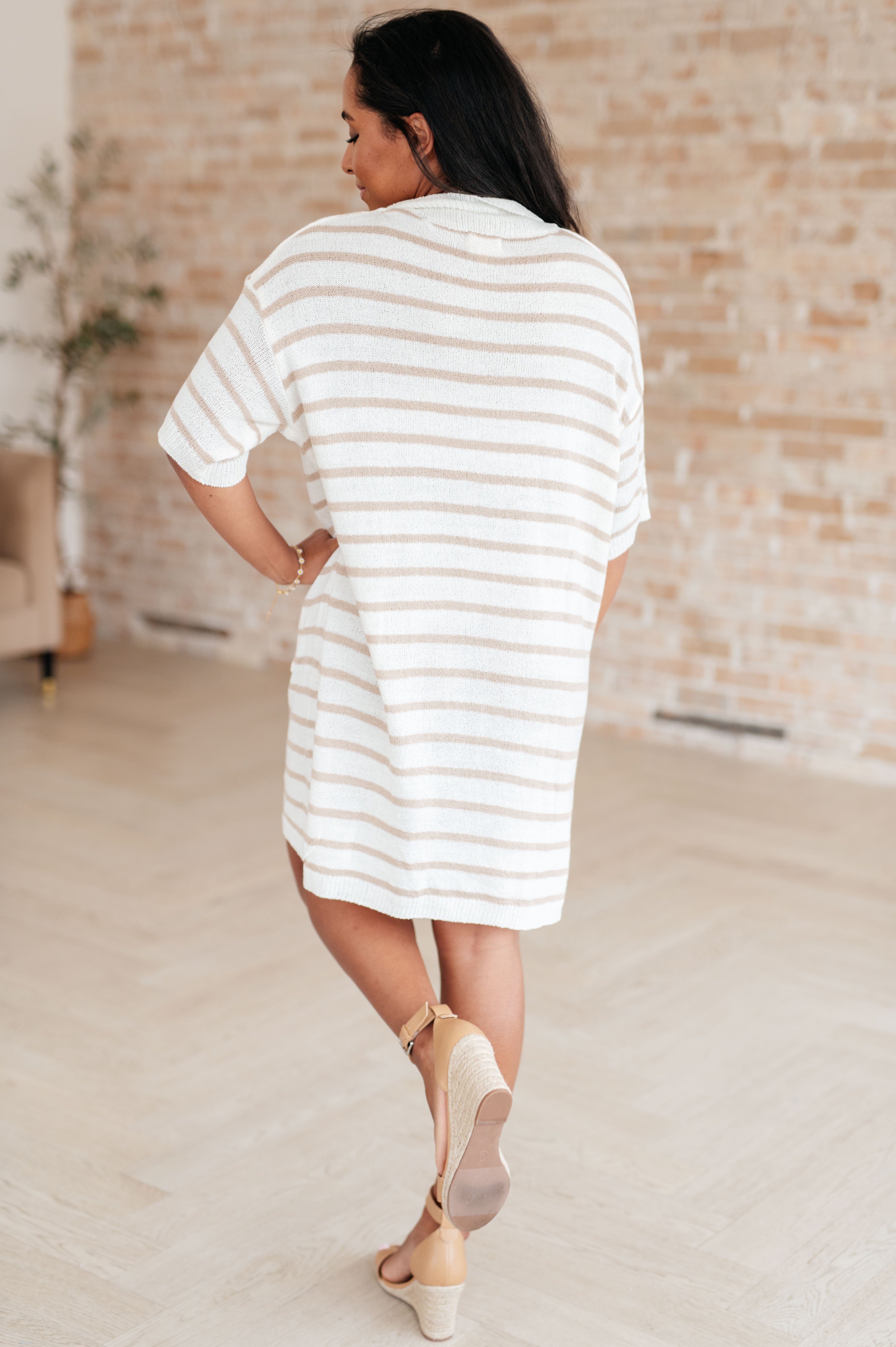 Plus Size Striped Casual Dress for Curvy Women