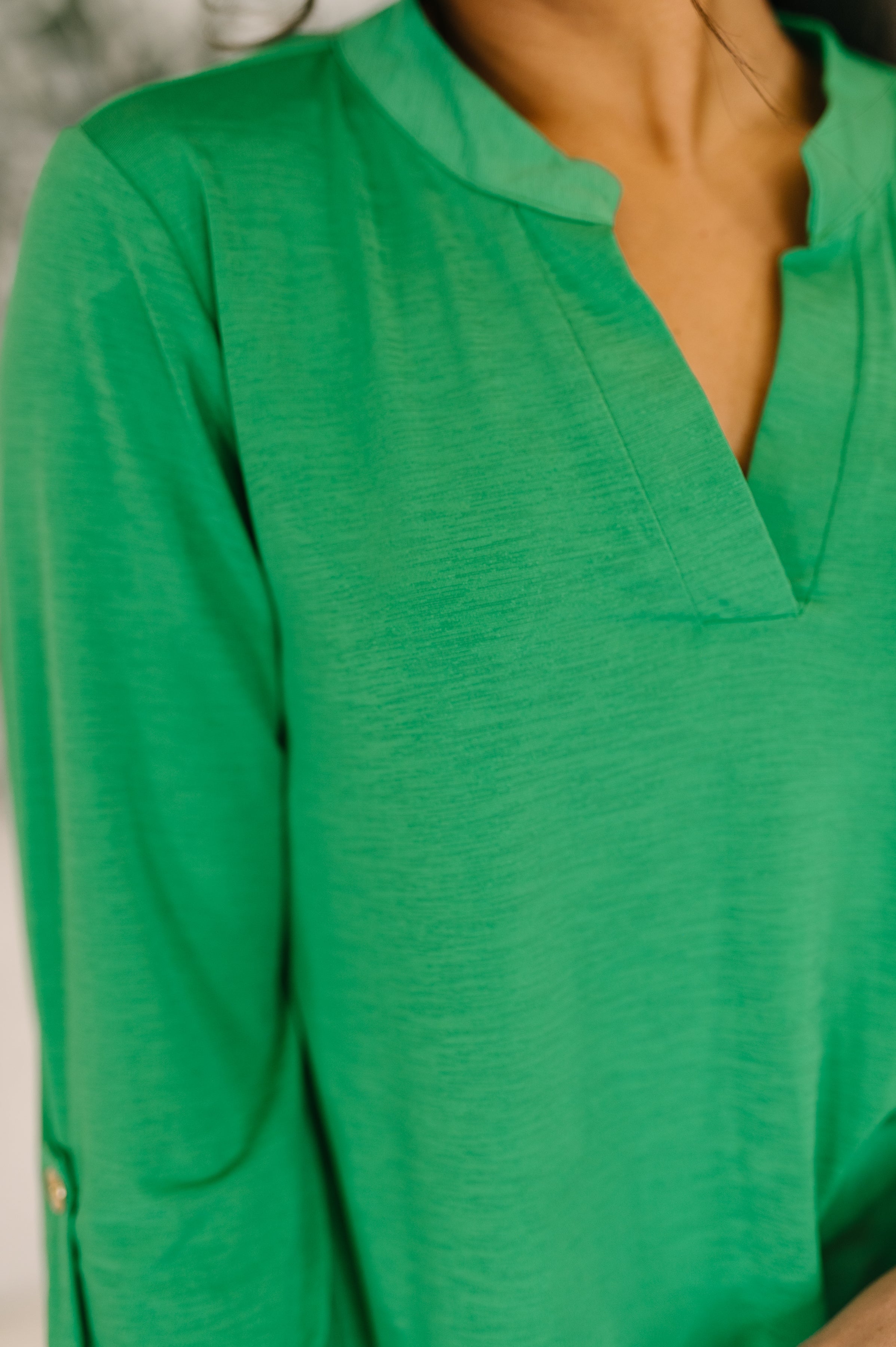 Kelly Green Lizzy Top for Plus Size Women