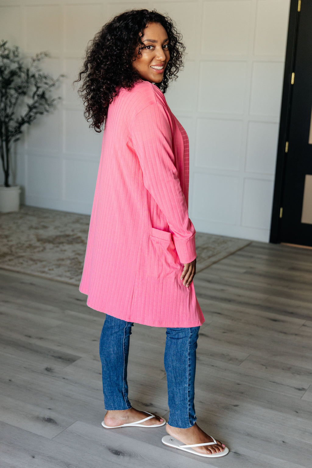 Plus Size Open Front Cardigan for Curvy Women