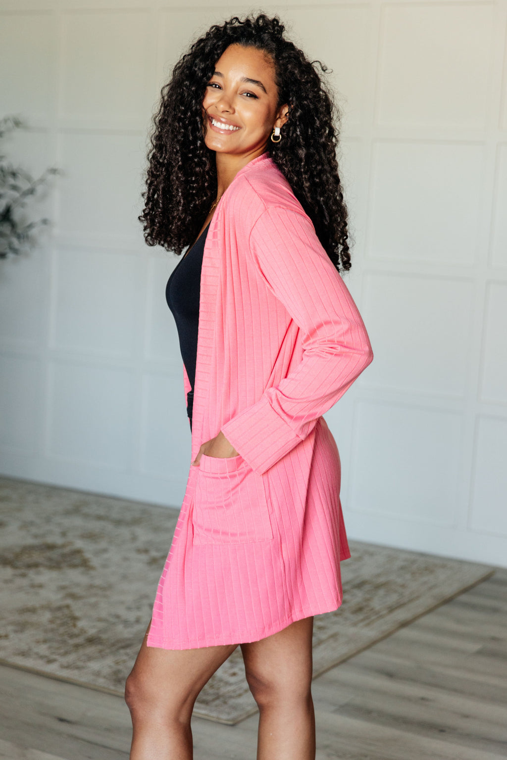 Plus Size Open Front Cardigan for Curvy Women