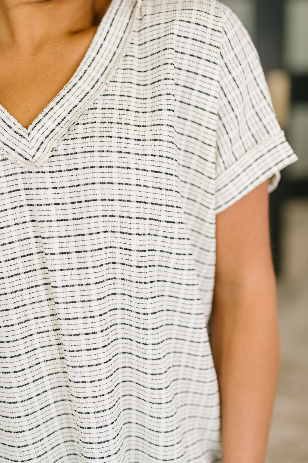 Plus Size V-Neck Top for Curvy Women